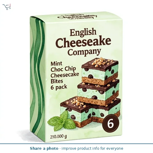 English Cheesecake Company Mint Choc Chip Cheesecake Bites  6 pack 210g