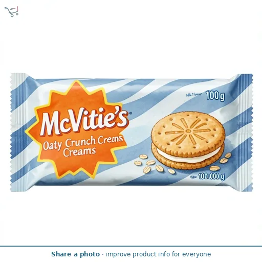 McVitie'S Hobnobs Oaty Crunch Creams  100gMilk Flavour 100g