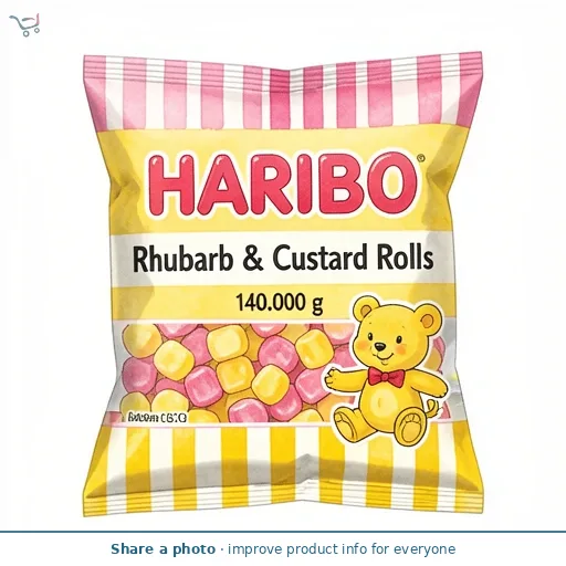 Haribo Rhubarb & Custard Rolls  140g