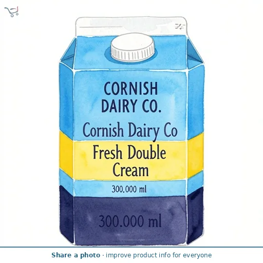 Cornish Dairy Co Fresh Double Cream 300ml 