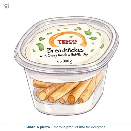 Tesco Breadsticks with Cheesy Ranch & Buffalo Dip 65g