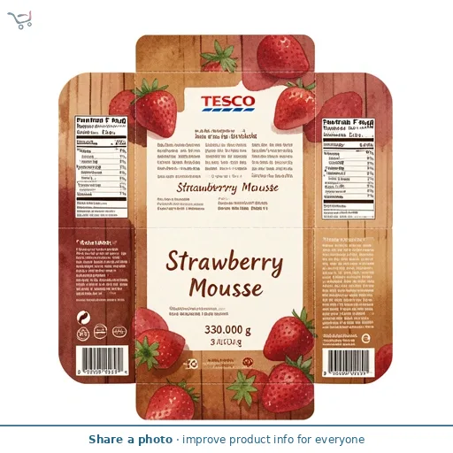Tesco Strawberry Mousse 6 x 55g