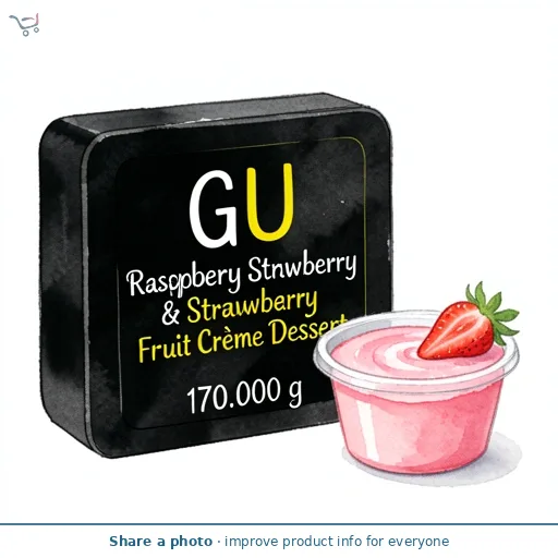 Gu Raspberry & Strawberry Fruit Crème Dessert 2x85g