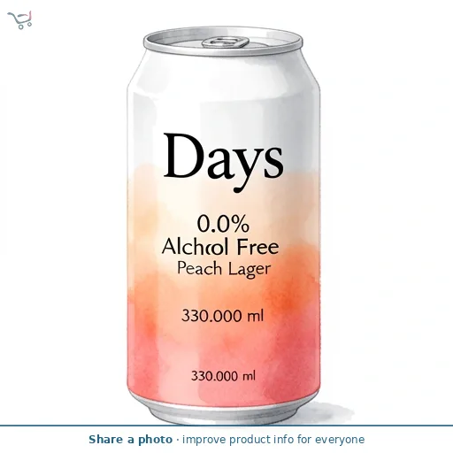 Days 0.0% Alcohol Free Peach Lager