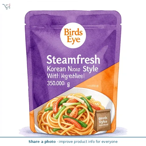Birds Eye Steamfresh Korean Style Noodles Meal With Vegetables 350g