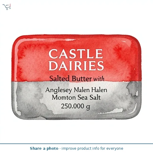 Castle Dairies Salted Butter with Anglesey Halen Mon Sea Salt 250g