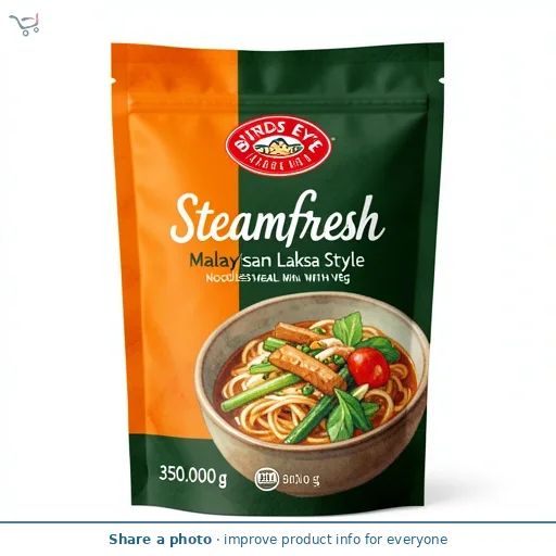 Birds Eye Steamfresh Malaysian Laksa Style Noodles Meal With Veg 350g 