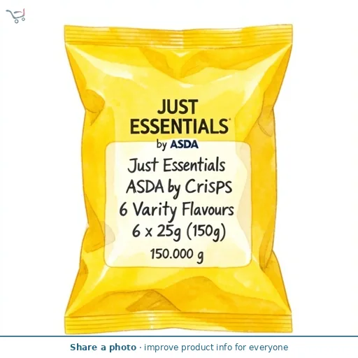 JUST ESSENTIALS by ASDA Just Essentials by ASDA 6 Variety Flavour Crisps 6 x 25g (150g)