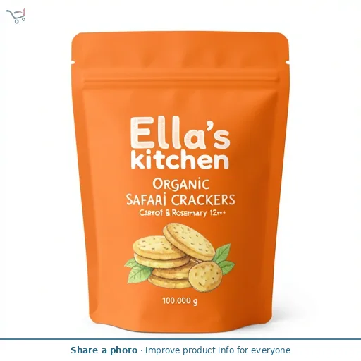 Ella's Organic Safari Crackers Carrot & Rosemary 12m+