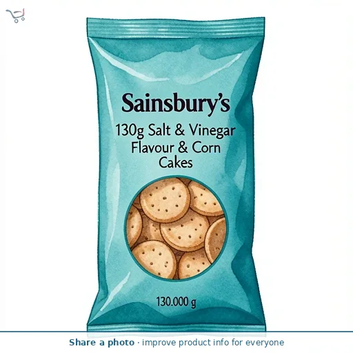 Sainsbury's 130g Salt & Vinegar Flavour Rice & Corn Cakes