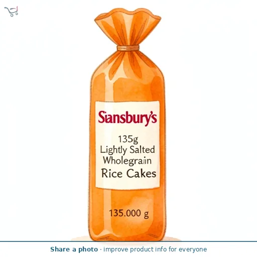Sainsbury's 135g Lightly Salted Wholegrain Rice Cakes
