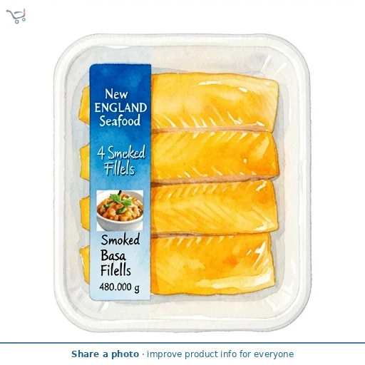 New England Seafood 4 Smoked Basa Fillets 480g