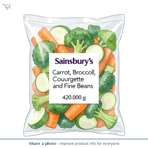 Sainsbury's Carrot, Broccoli, Courgette and Fine Beans 420g