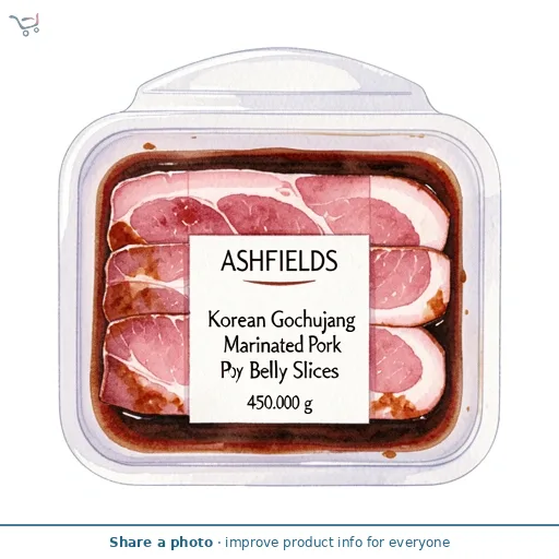 Korean Gochujang Marinated Pork Belly Slices