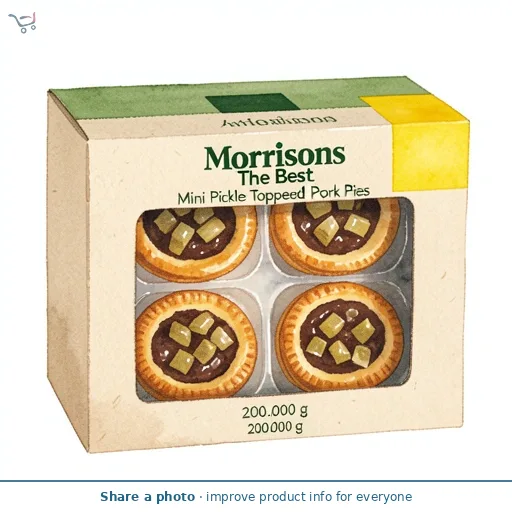 Morrisons The Best Mini Pickle Topped Pork Pies 4 X 50G