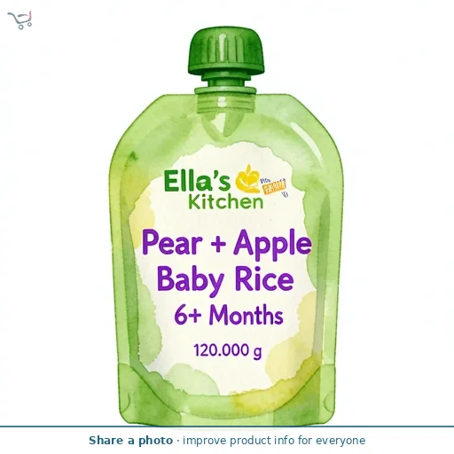 Ella's Kitchen Pear + Apple Baby Rice 6+ Months 120g