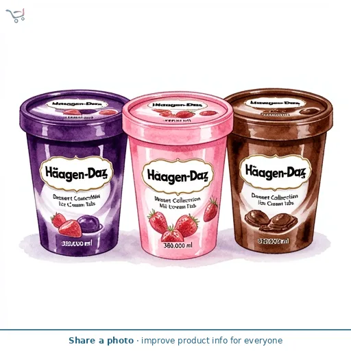 Haagen-Dazs Dessert Collection Mini Ice Cream Tubs 4 x 95ml