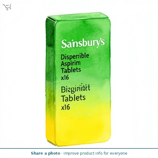 Sainsbury's Dispersible Aspirin Tablets x16