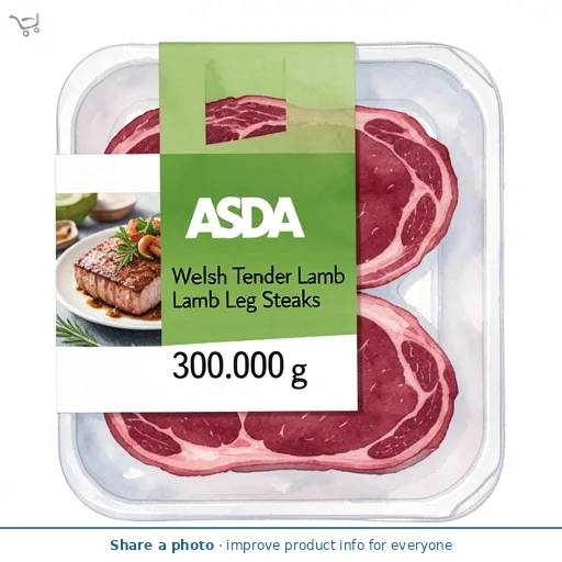 ASDA Welsh Tender Lamb Leg Steaks 300g
