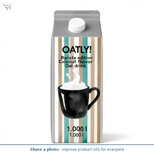 Oatly Barista edition Coconut flavour Oat drink 1L
