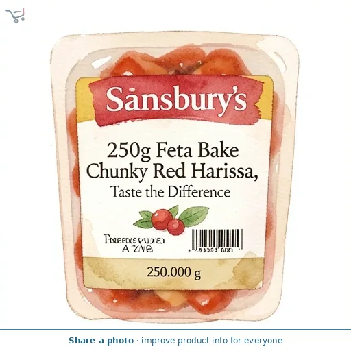 Sainsbury's 250g Feta Bake Chunky Red Harissa, Taste the Difference