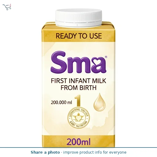 SMA First Infant Baby Milk From Birth Ready-To-Use Formula 200ml