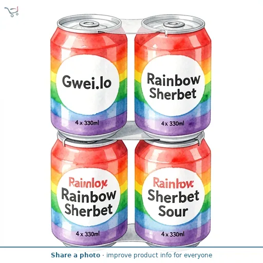 Gwei.lo Rainbow Sherbet Sour 4 x 330ml
