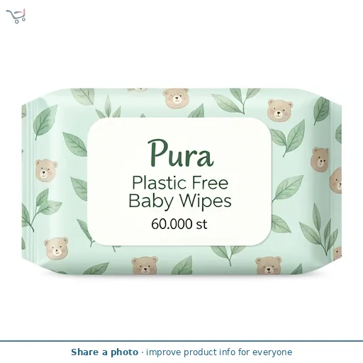 Pura Plastic Free Baby Wipes 