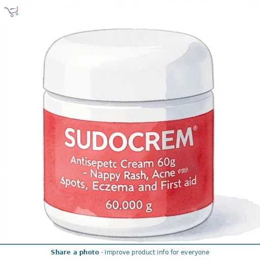 Sudocrem Antiseptic Cream 60g - Nappy Rash, Acne spots, Eczema and First aid