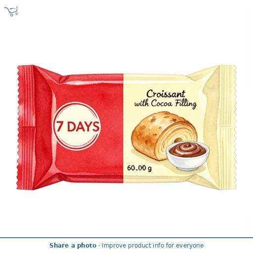7 Days Croissant with Cocoa Filling 60g