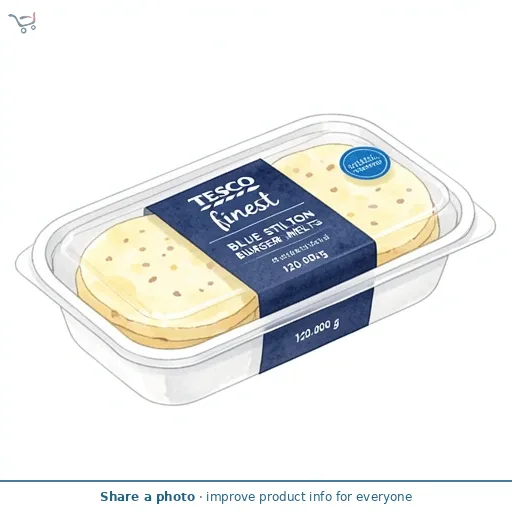 TESCO FINEST BLUE STILTON 4 BURGER MELTS 120G