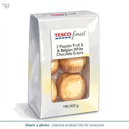 Tesco Finest 2 Passion Fruit & Belgian White Chocolate Éclairs 190G