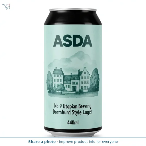 ASDA No 9 Utopian Brewing Dortmund Style Lager 440ml