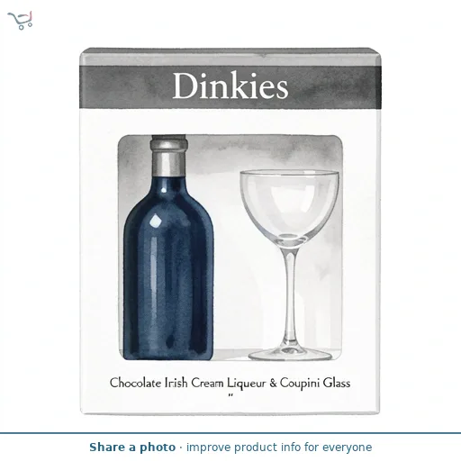 Dinkies Chocolate Irish Cream Liqueur & Coupini Glass