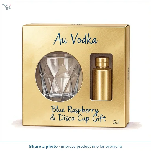 Au Vodka Blue Raspberry & Disco Cup Gift 5cl
