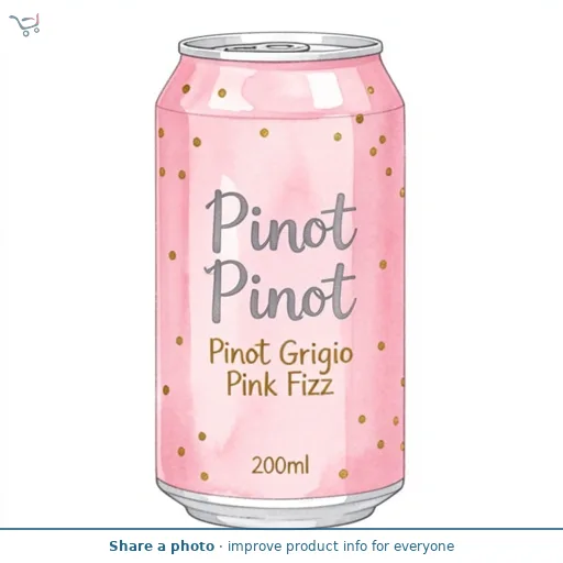 PinotPinot Pinot Grigio Pink Fizz Rose Wine Can 20cl