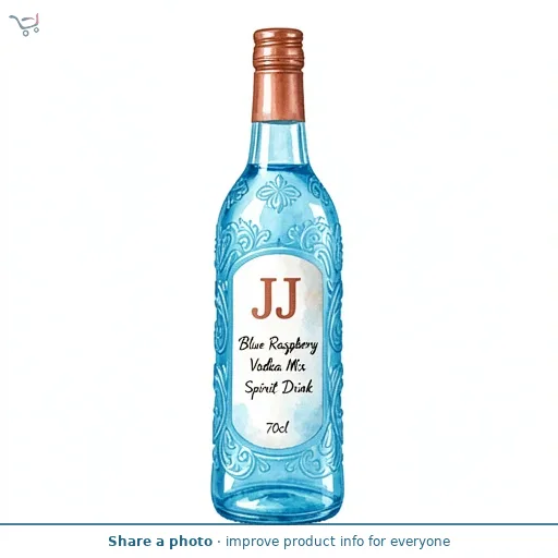 JJ Blue Raspberry Vodka Mix Spirit Drink 70cl
