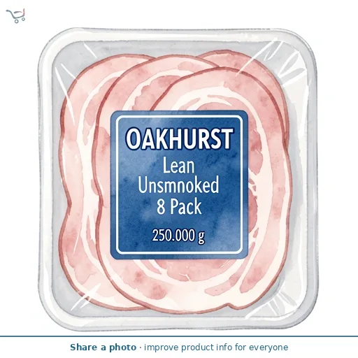 Lean Unsmoked Bacon 8 Pack