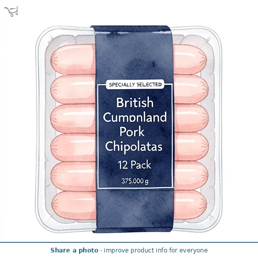 British Cumberland Pork Chipolatas 12 Pack