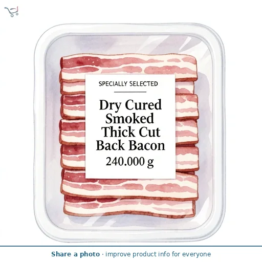 Dry Cured Smoked Thick Cut Back Bacon