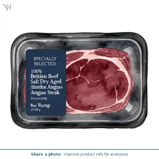 100% British Beef Salt Dry Aged Aberdeen Angus 8oz Rump Steak