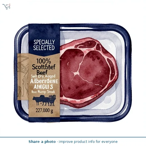 100% Scotch Beef Salt Dry Aged Aberdeen Angus 8oz Rump Steak