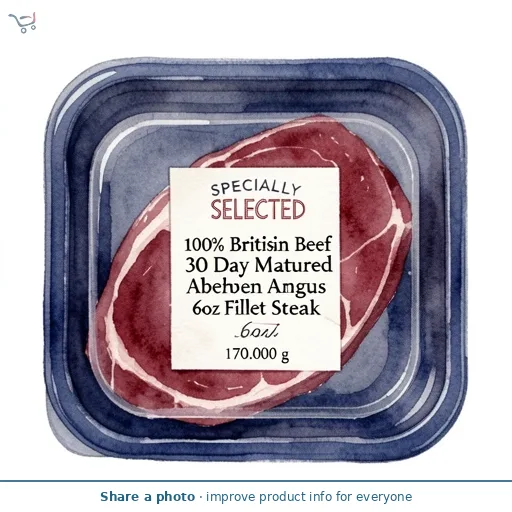 100% British Beef 30 Day Matured Aberdeen Angus 6oz Fillet Steak