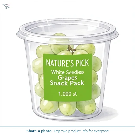 White Seedless Grapes Snack Pack