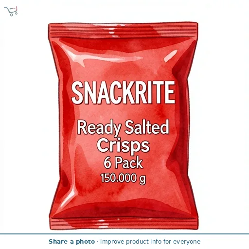 Ready Salted Crisps 6 Pack