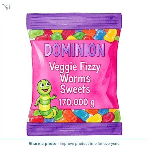 Veggie Fizzy Worms Sweets