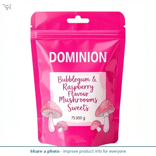 Bubblegum & Raspberry Flavour Mushrooms Sweets