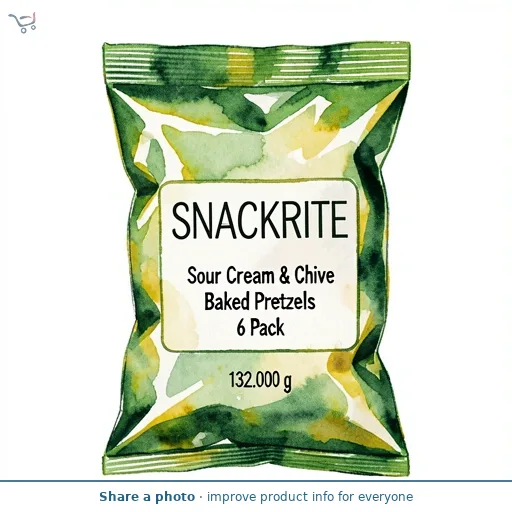 Sour Cream & Chive Baked Pretzels 6 Pack