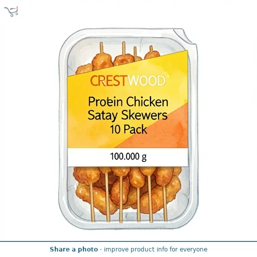 Protein Chicken Satay Skewers 10 Pack