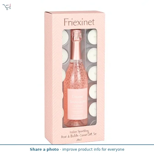 Friexinet Italian Sparkling Rosé & Bubble Candle Gift Set 20cl